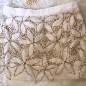Off white Skirt with beads